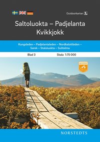 bokomslag Outdoorkartan Saltoluokta Padjelanta Kvikkjokk : Blad 3 Skala 1: 75 000