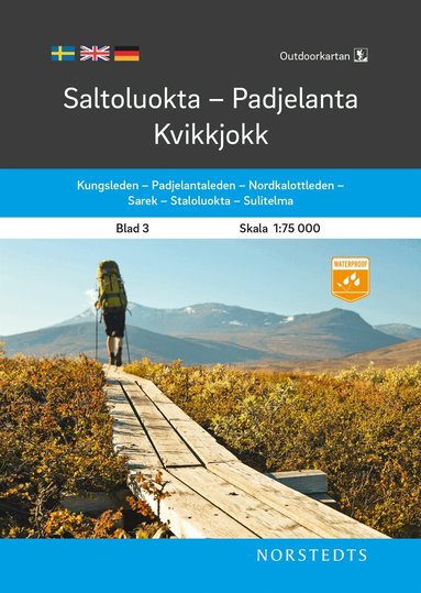 Outdoorkartan Saltoluokta Padjelanta Kvikkjokk : Blad 3 Skala 1: 75 000, Övrigt