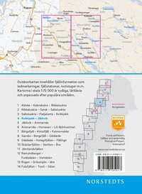 bokomslag Outdoorkartan Kvikkjokk Jäkkvik : Blad 4 Skala 1:75 000