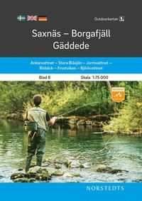 bokomslag Outdoorkartan Saxnäs Borgafjäll Gäddede : Blad 8 Skala 1:75 000