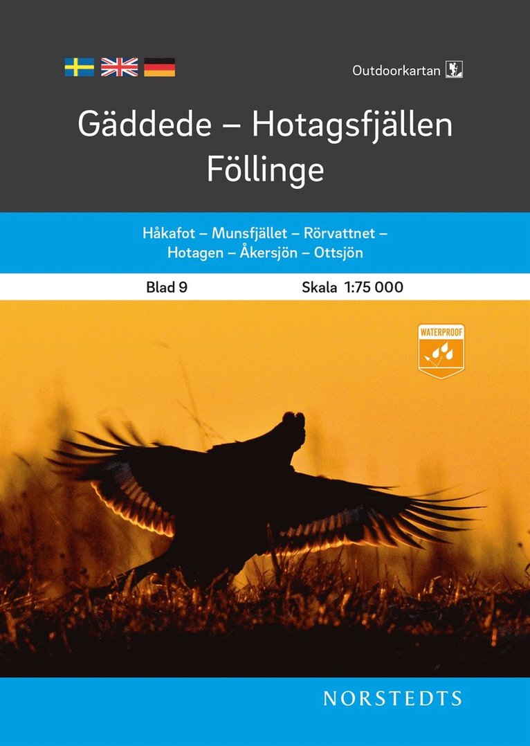 Outdoorkartan Gäddede Hotagsfjällen Föllinge : Blad 9 Skala 1:75 000 1