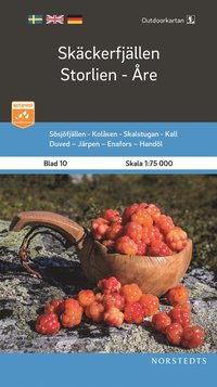 bokomslag Outdoorkartan Skäckerfjällen Storlien Åre : Blad 10 Skala 1:75 000