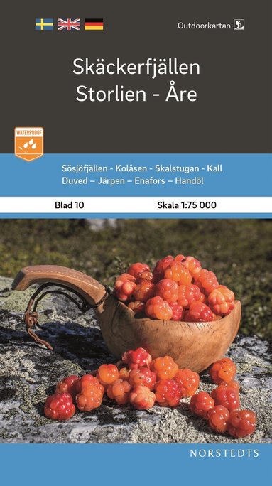 Outdoorkartan Skäckerfjällen Storlien Åre : Blad 10 Skala 1:75 000, Övrigt