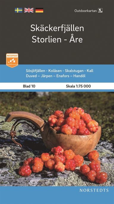 bokomslag Skäckerfjällen-Storlien-Åre 1:75 000