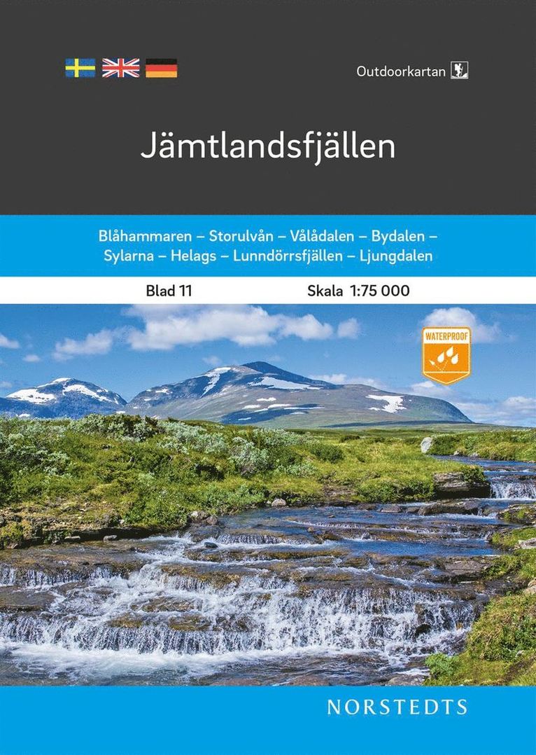 Outdoorkartan Jämtlandsfjällen : Blad 11 Skala 1:75 000 1
