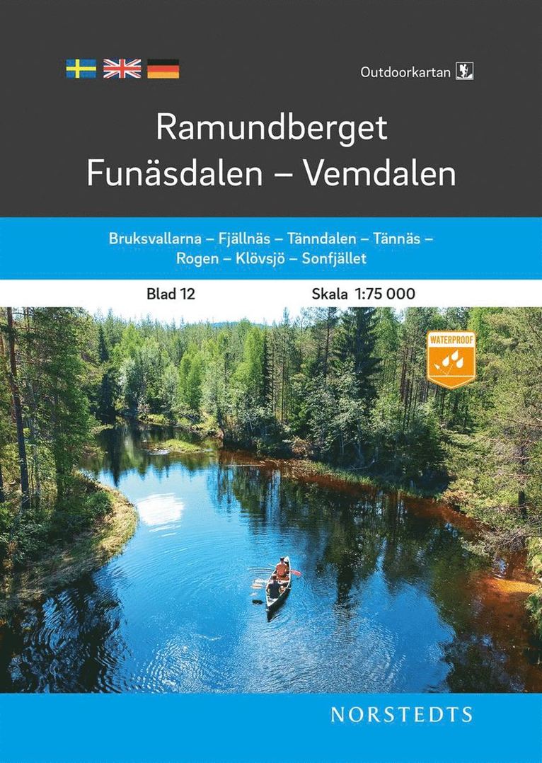 Outdoorkartan Ramundberget Funäsdalen Vemdalen : Blad 12 Skala 1:75 000