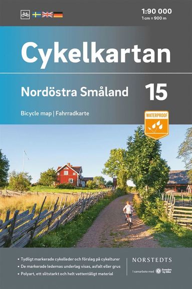 bokomslag Cykelkartan Blad 15 Nordöstra Småland : Skala 1:90 000