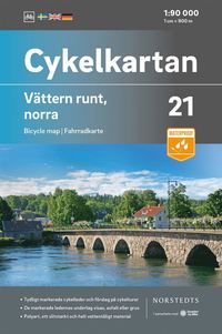 bokomslag Cykelkartan Blad 21 Vättern runt, norra delen : Skala 1:90 000