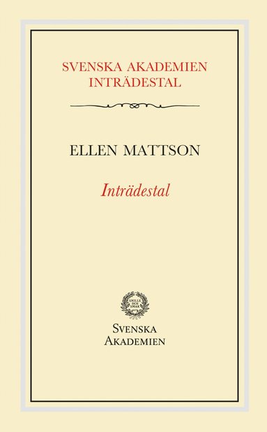 bokomslag Inträdestal av Ellen Mattson