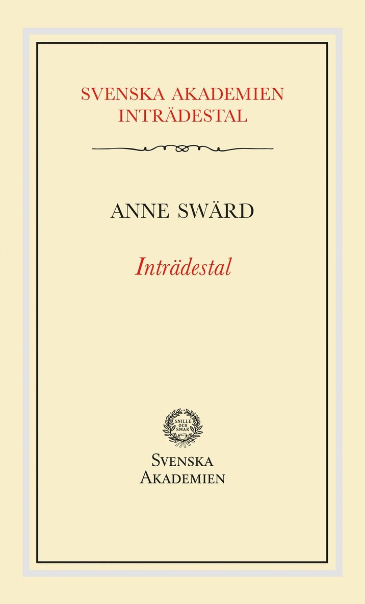 Inträdestal av Anne Swärd