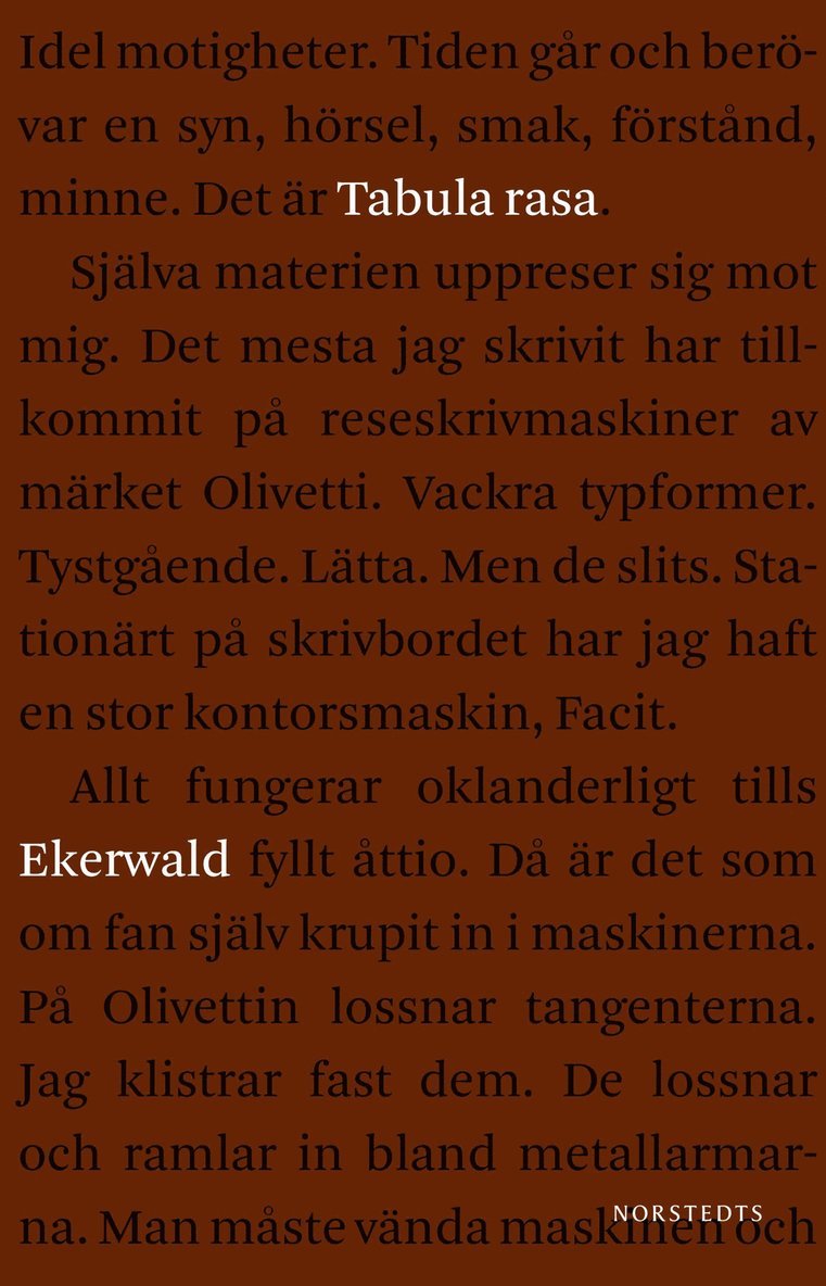 Carl-Göran Ekerwald - Tabula rasa : fragment av ett liv, Häftad