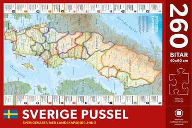 Pussel 260 bitar Sverige med landskap 1