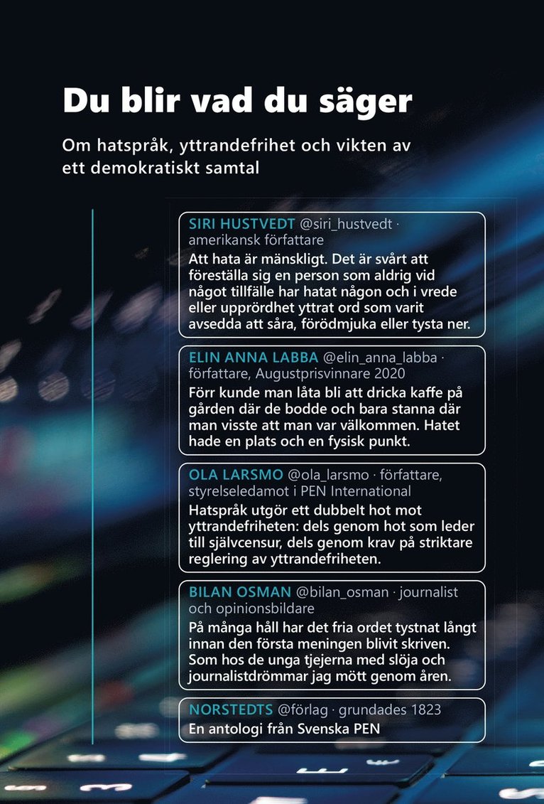 Du blir vad du säger : om hatspråk, yttrandefrihet och vikten av ett demokratiskt samtal, Inbunden