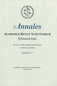 Kungl. Vetenskapssamhällets i Uppsala årsbok 20/1976-77, Häftad