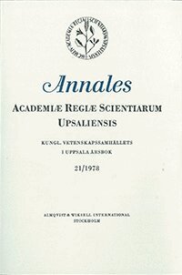 Kungl. Vetenskapssamhällets i Uppsala årsbok 21/1978, Häftad