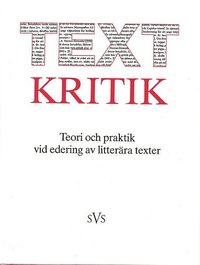 bokomslag Textkritik : teori och praktik vid edering av litterära texter