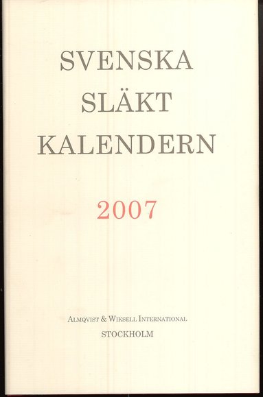 bokomslag Svenska Släktkalendern 2007