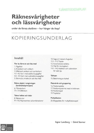 Ingvar Lundberg, Görel Sterner - Räknesvårigheter och lässvårigheter under de första skolåren : Hur hänger det ihop, Häftad