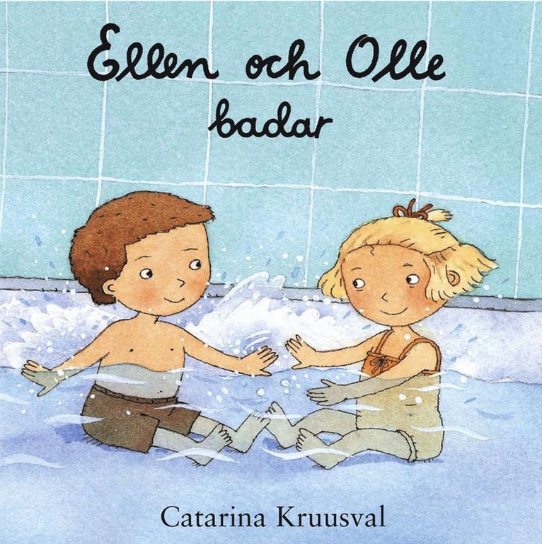 Ellen och Olle badar