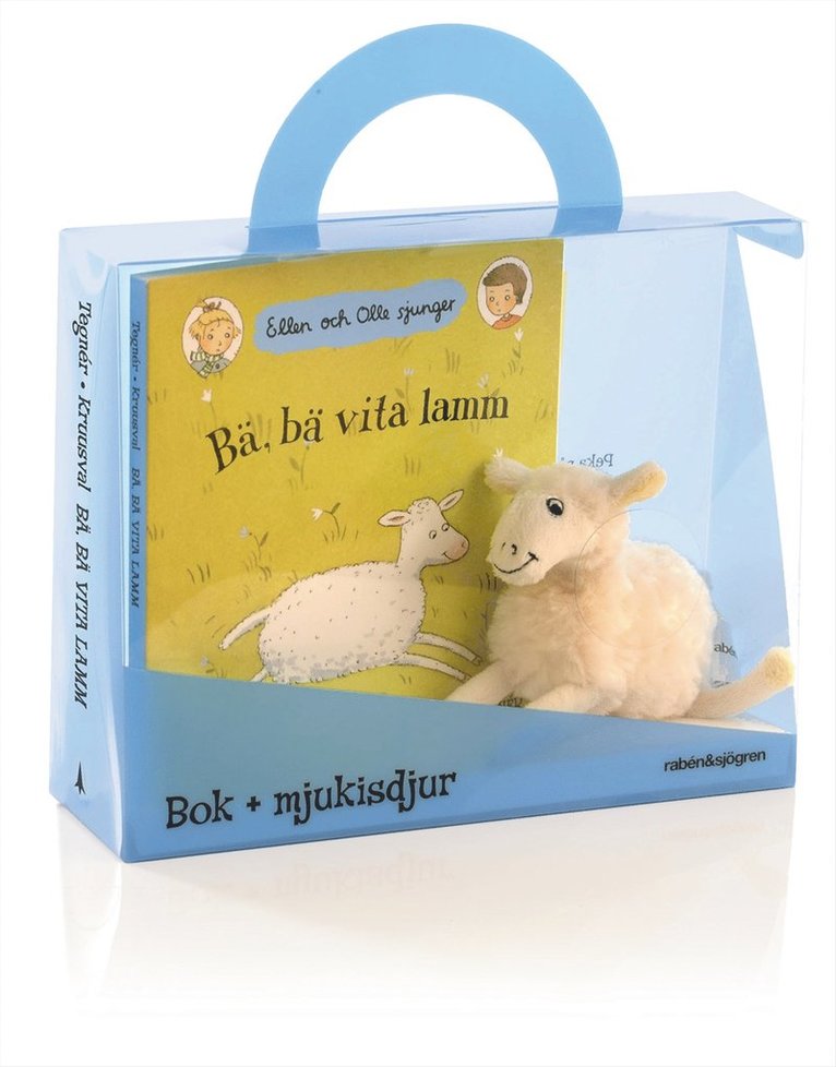 Alice Tegnér - Bä, bä vita lamm - Presentförpackning : Bok + mjukisdjur, Kartonnage