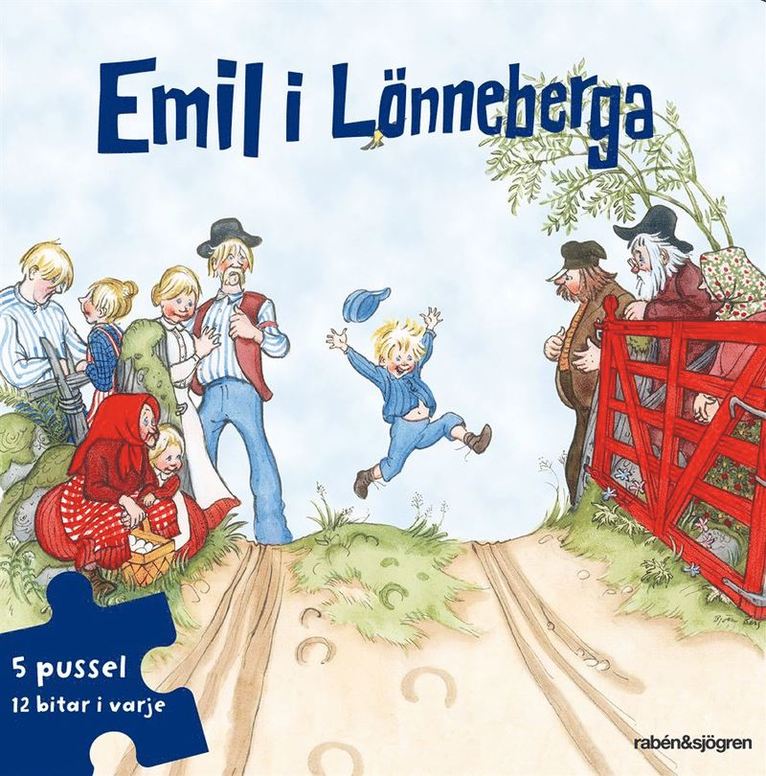 Emil i Lönneberga Pusselbok : 5 pussel med 12 bitar i varje 1