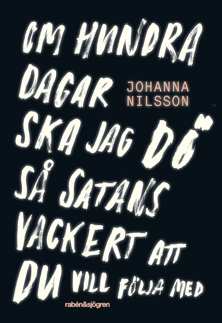 Johanna Nilsson - Om hundra dagar ska jag dö så satans vackert ..., Inbunden