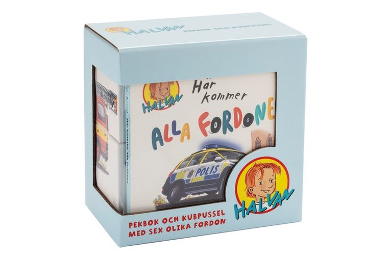 Arne Norlin - Här kommer alla fordonen: pekbok och kubpussel, Kartonnage