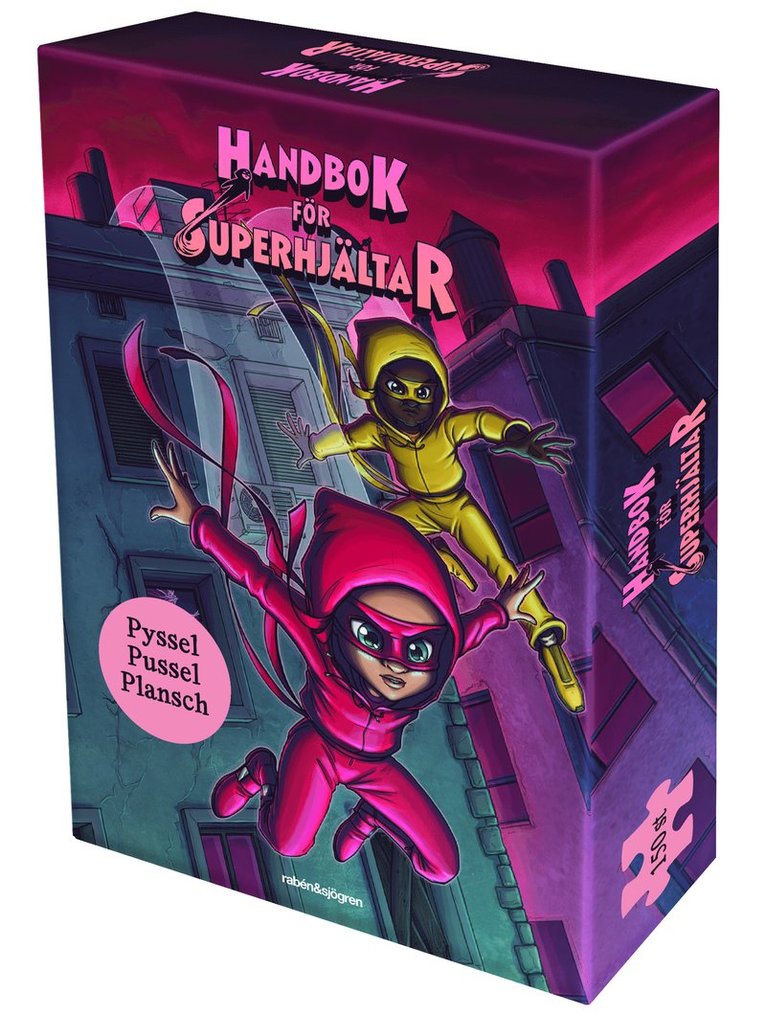 Handbok för superhjältar box : pysselbok, plansch och pussel 150 bitar 1