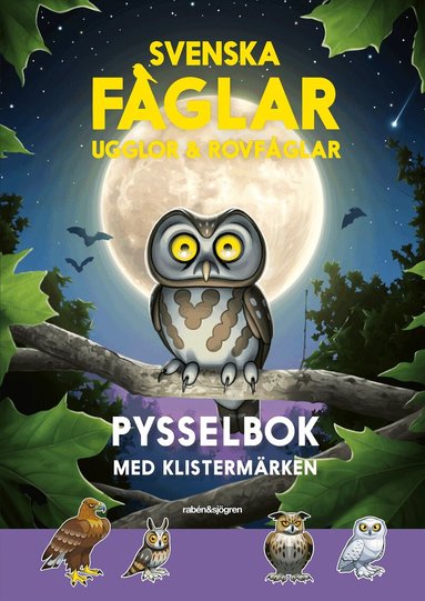 Martin Emtenäs - Svenska fåglar: ugglor & rovfåglar Pysselbok : med klistermärken, Häftad