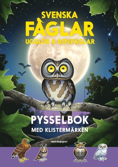 bokomslag Svenska fåglar: ugglor & rovfåglar Pysselbok : med klistermärken