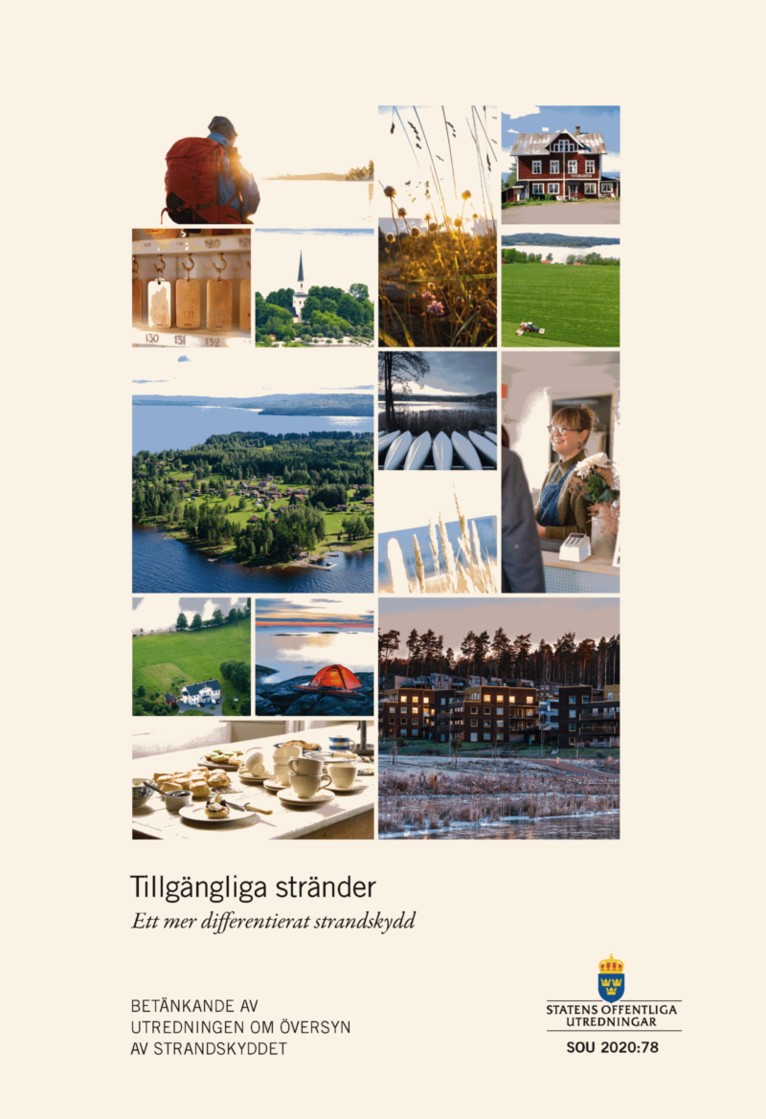 Tillgängliga stränder - ett mer differentierat strandskydd. SOU 2020:78 : Betänkande från Utredningen om översyn av strandskyddet (M 2019:01), Häftad