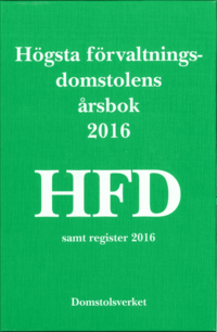 bokomslag Högsta förvaltningsdomstolens årsbok 2016 (HFD)