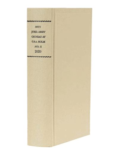 Lars Dahllöf - Nytt juridiskt arkiv Avd. 2, Tidskrift för lagstiftning m.m. 2020, Inbunden