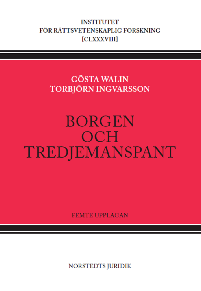 Gösta Walin, Torbjörn Ingvarsson - Borgen och tredjemanspant, Häftad