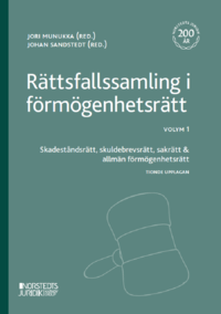 bokomslag Rättsfallssamling i förmögenhetsrätt. Volym 1 : skadeståndsrätt, skuldebrevsrätt, sakrätt & allmän förmögenhetsrätt