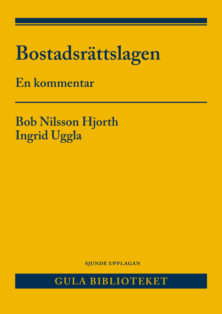 Bostadsrättslagen : en kommentar 1