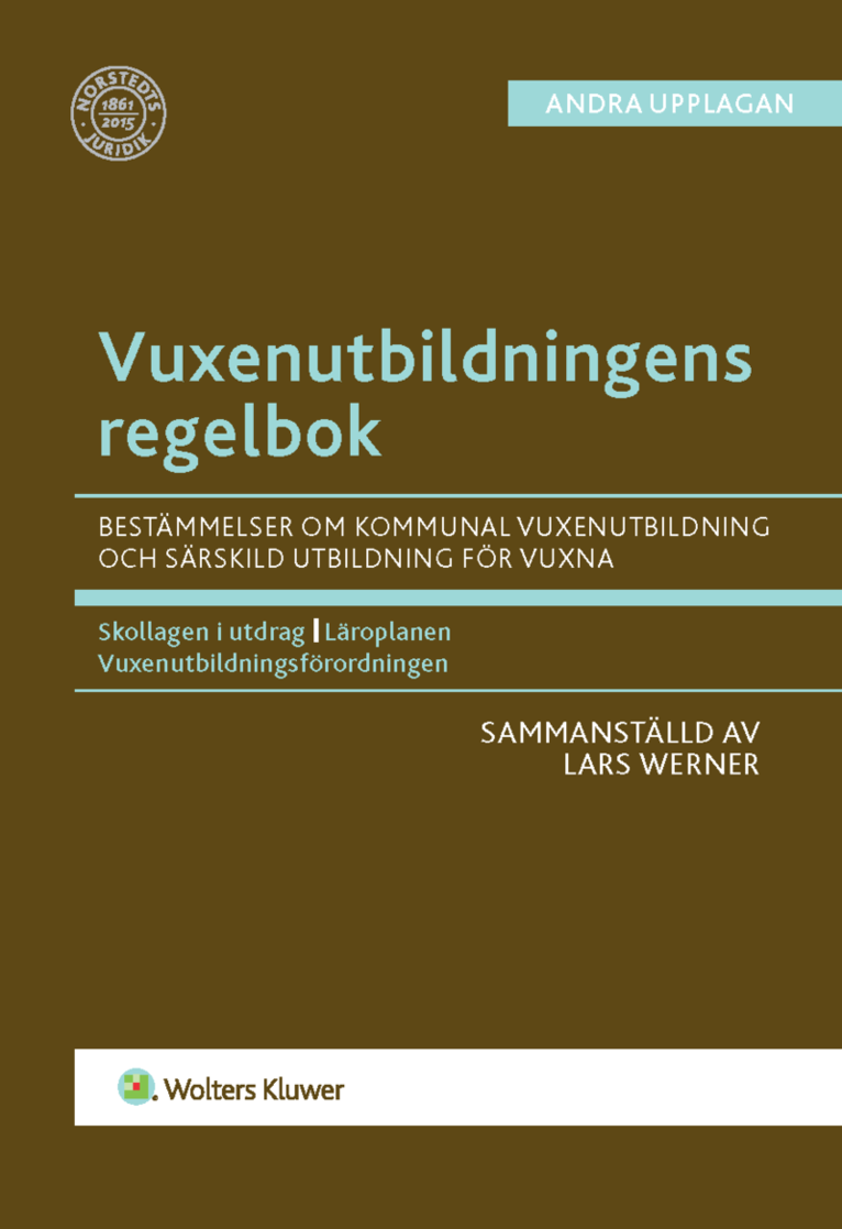 Lars Werner - Vuxenutbildningens regelbok, Häftad