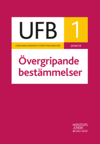 bokomslag UFB 1 Övergripande bestämmelser 2018/19