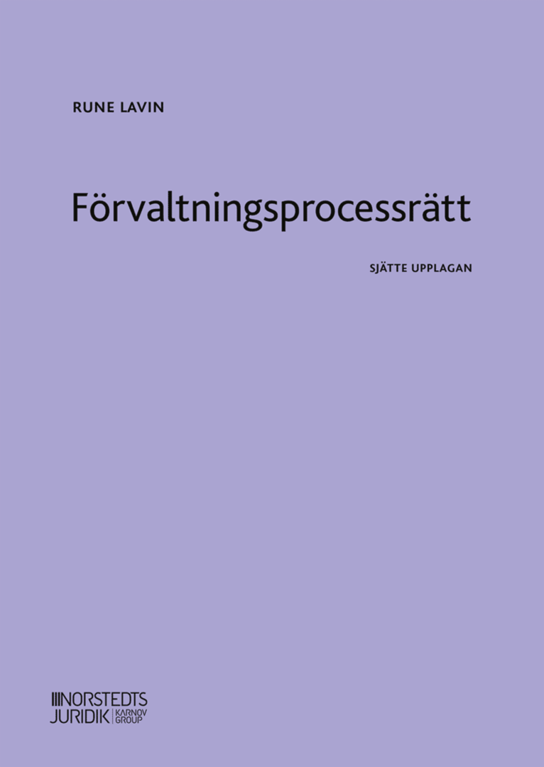 Rune Lavin - Förvaltningsprocessrätt, Häftad