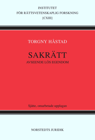 Torgny Håstad - Sakrätt avseende lös egendom, Häftad
