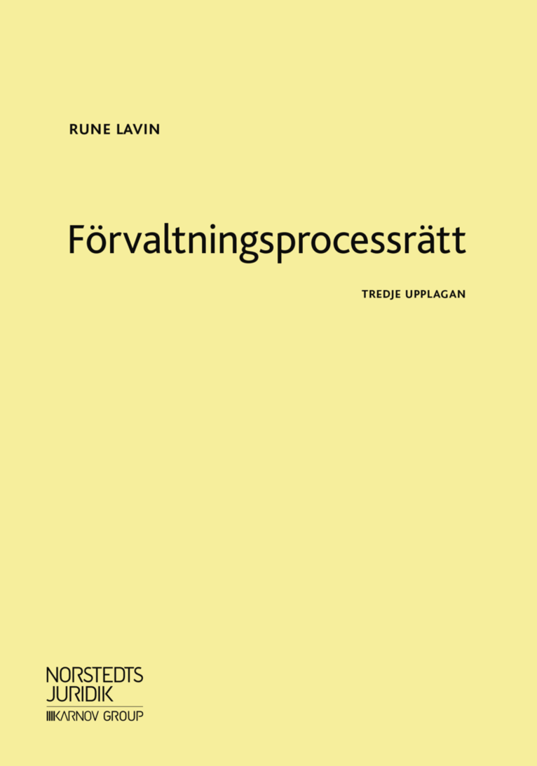 Rune Lavin - Förvaltningsprocessrätt, Häftad