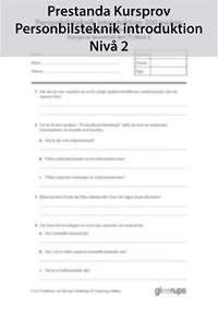 bokomslag Prestanda Kursprov Personbilsteknik intro, nivå 2, 8-pack