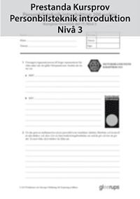 bokomslag Prestanda Kursprov Personbilsteknik intro, nivå 3, 8-pack