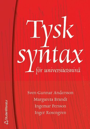 bokomslag Tysk syntax för universitetsnivå