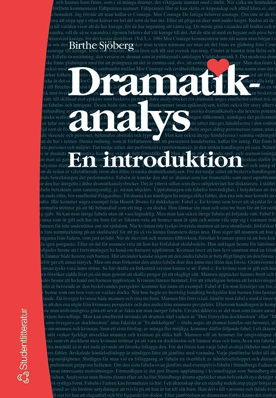 Birthe Sjöberg - Dramatikanalys : en introduktion, Häftad