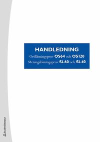 bokomslag OS/SL handledning
