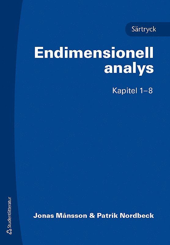 Endimensionell analys : särtryck kap. 1-8 1