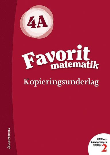 bokomslag Favorit matematik 4A Kopieringsunderlag