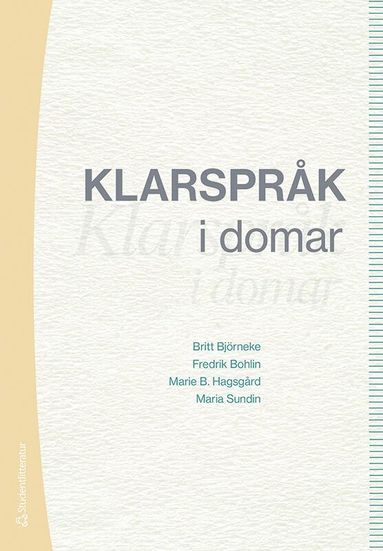 bokomslag Klarspråk i domar