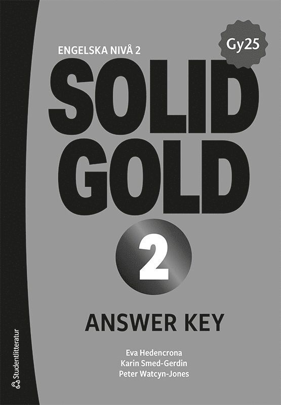 Solid Gold 2 Answer Key 1